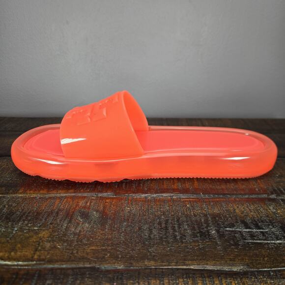 Tory Burch Bubble Jelly Womens Size 10 Big Logo Beach Sandal Slides Pink - Picture 6 of 10